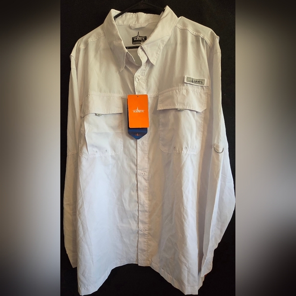 HABIT mens Belcoast Long Sleeve River Guide Fishing Shirt - Picture 2 of 5